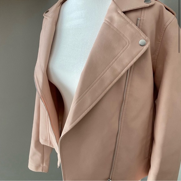 ❤️SOLD ❤️ Lauren Conrad Pink Faux Leather Jacket - Picture 3 of 4
